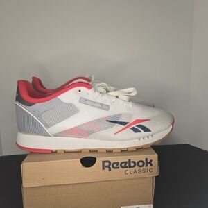 Reebok Classic White and Red Sneakers